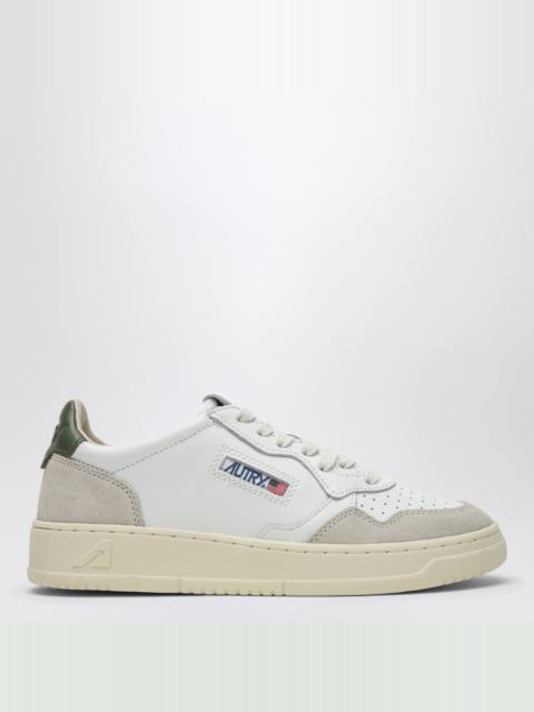 AUTRY Medalist Low sneakers in white/green leather and suede