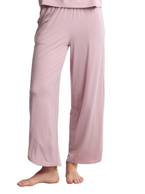 Barefoot Dreams barefoot dreams Jersey Crop Wide Leg Pants in Teaberry