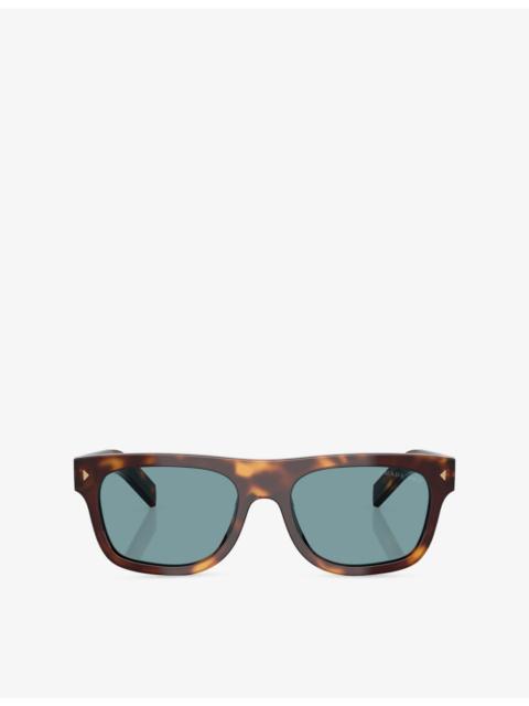 Prada PR B12S Pillow-Frame Acetate Sunglasses