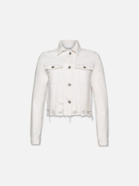 FRAME Le Vintage Jacket in White Rips