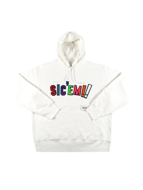 Supreme 최고 x WTAPS Sic'em! 후드 스웨터 'White 이름 *