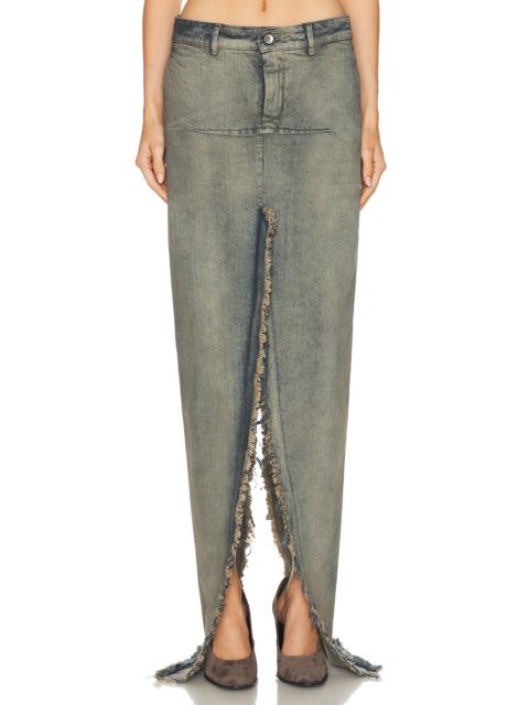 Rick Owens Denim Sliced Skirt
