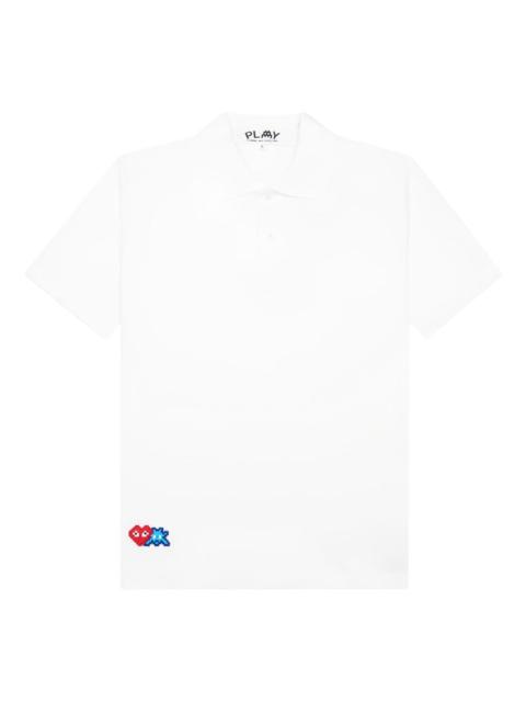 Comme des Garçons PLAY x Invader pixel-heart polo shirt