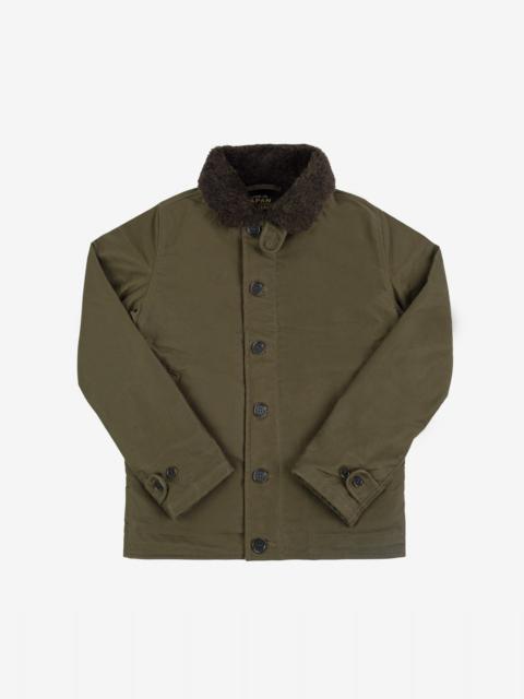 Iron Heart IHM-37-ODG Oiled Whipcord N1 Deck Jacket - Olive