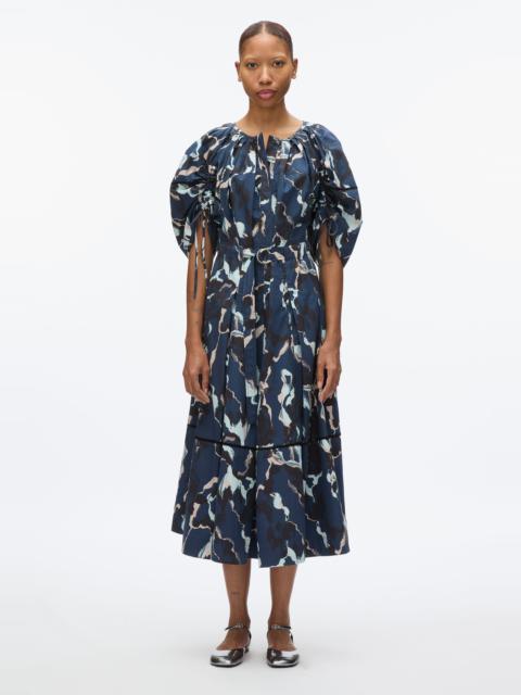 3.1 Phillip Lim Abstract Vines Gathered Sleeve Dress