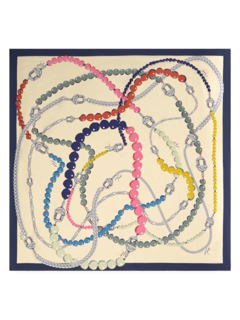 TOUS Square navy blue Scarf TOUS Manifesto