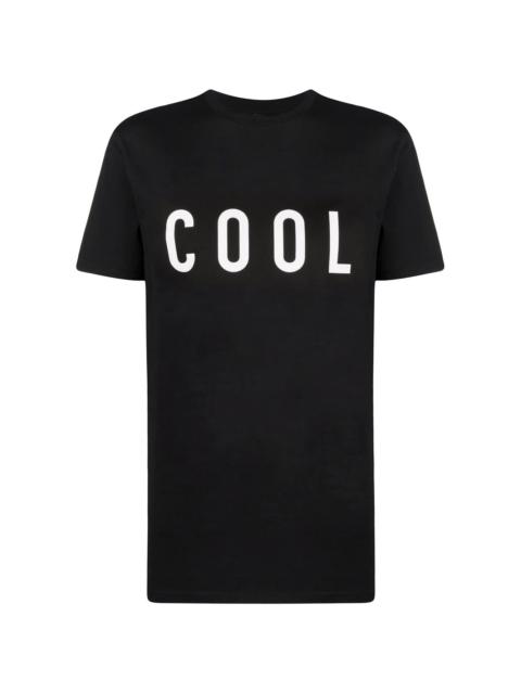 slogan-print short-sleeve T-shirt