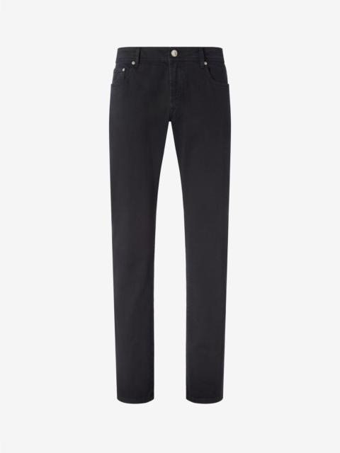 CORNELIANI Black stretch cotton jeans
