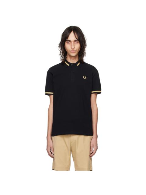 Black Embroidered Polo