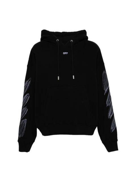 Scribble Diag Skate hoodie