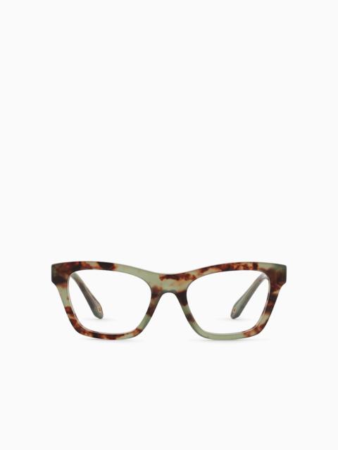 Women’s irregular-shaped eyeglasses