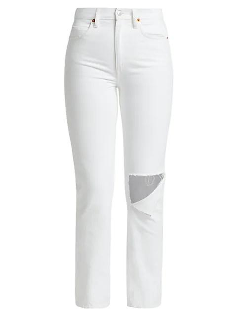 RE/DONE 70s Distressed Straight-Leg Jeans