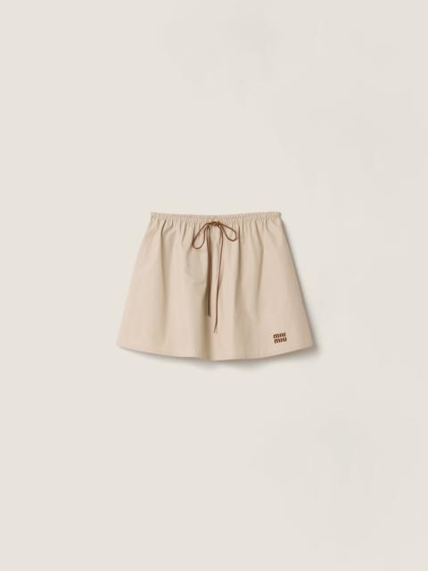 Miu Miu Panama cotton skirt