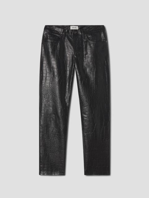 AGOLDE LOW RISE SLIM (RECYCLED LEATHER) IN CROC