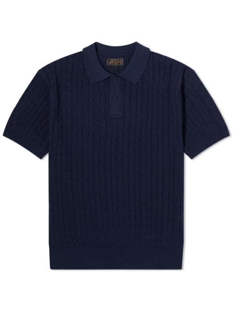 Beams Plus Cable Knit Polo