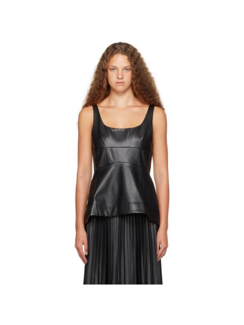 Proenza Schouler Black Proenza Schouler White Label Faux-Leather Tank Top