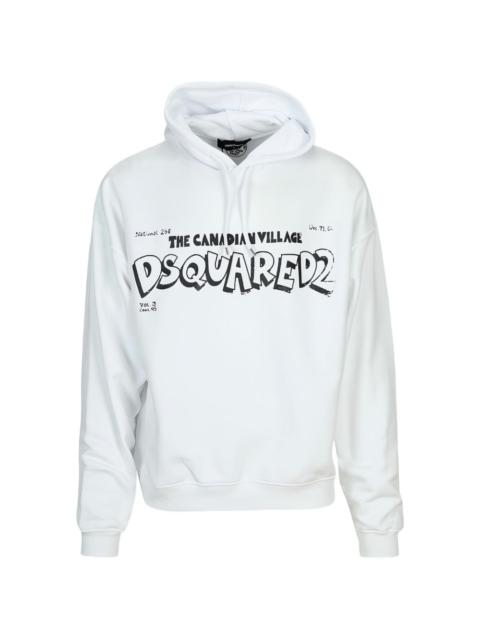 DSQUARED2 logo-print long-sleeve hoodie