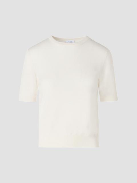 AKRIS Women's Relaxed Wool T-Shirt - Cream