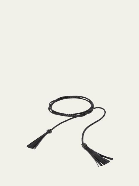 Max Mara Braided Patent Leather Belt