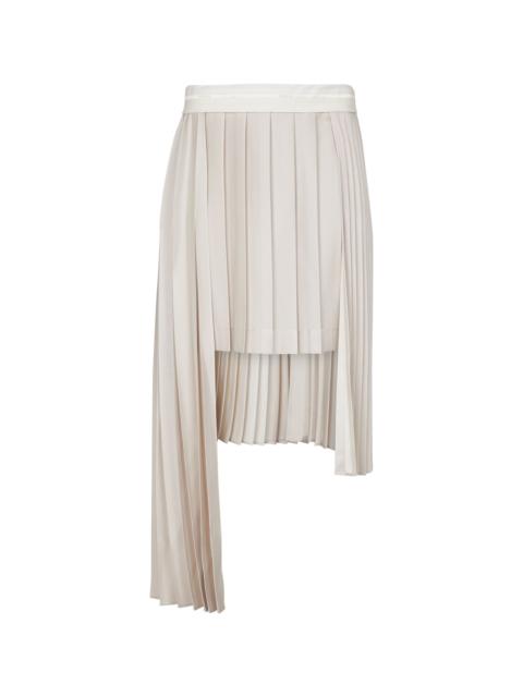 PETER DO Pleated asymmetric midi skirt