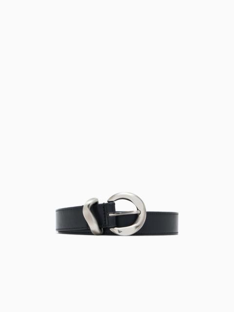 EMPORIO ARMANI SMOOTH LEATHER BELT
