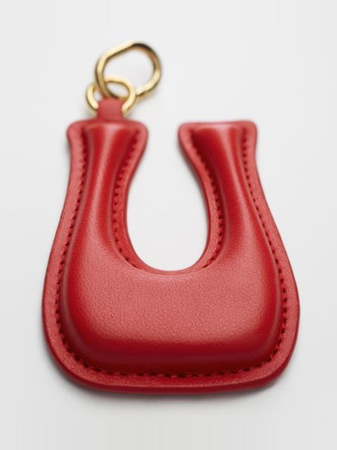 CELINE ALPHABET CHARMS U LETTER IN LAMBSKIN AND BRASS WITH GOLD FINISH