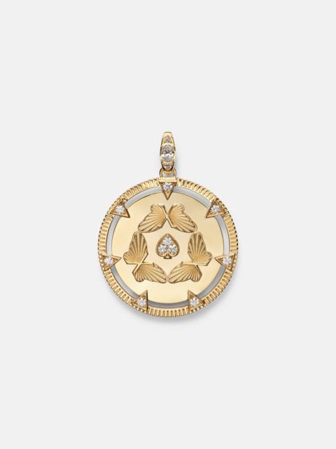 FOUNDRAE Reverie Oversized 18k gold pendant with diamonds