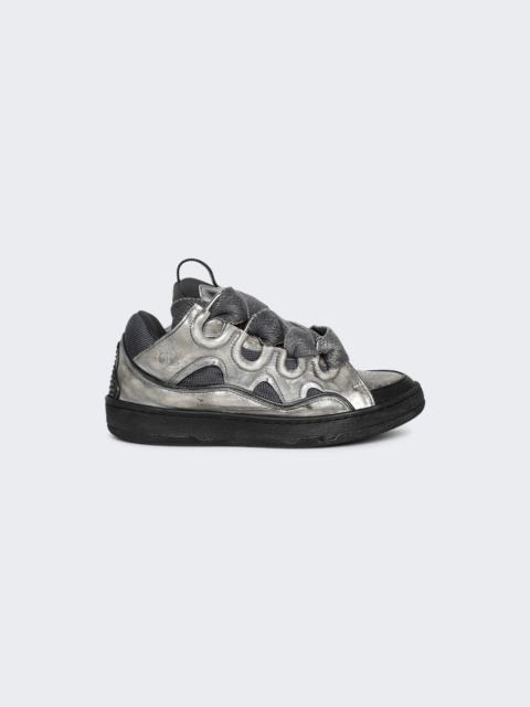 Lanvin Curb Sneakers Silver And Black