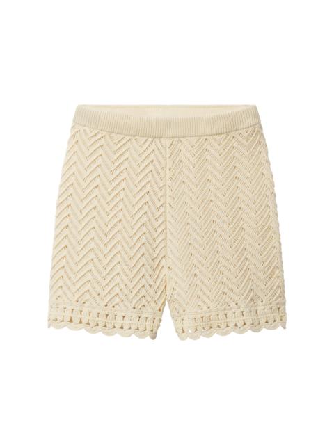 A.L.C. Ula Cotton Crochet Knit Short