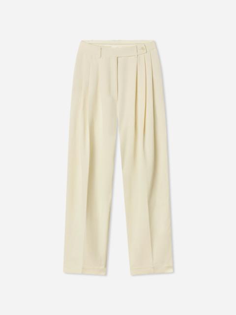CO Wide Leg Pleated Pant in Linen
