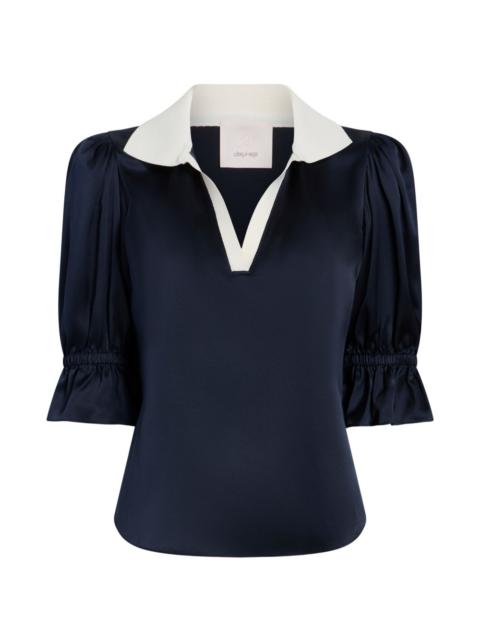 Cinq à Sept Freida ruffled V-neck blouse