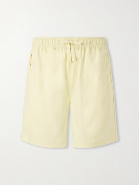 SAMAN AMEL Straight-Leg Silk Shorts