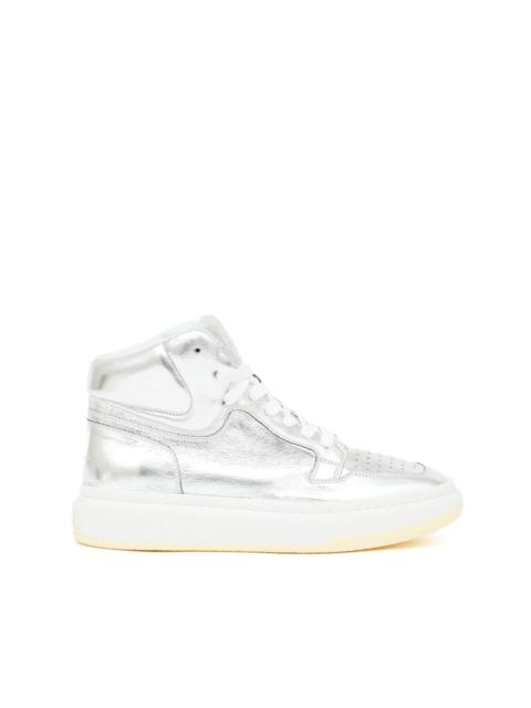 MM6 Maison Margiela 레이스 업 하이 탑 스니커