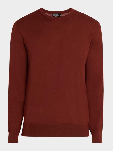 ZEGNA Men's Cashseta Cashmere and Silk Crewneck Sweater