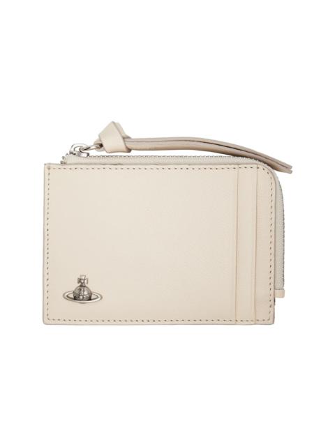 Vivienne Westwood Off-White Zip Card Holder