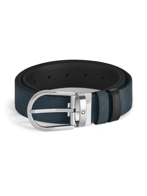 Montblanc HORSESHOE 35 MM REVERSIBLE BELT IN SUEDE LEATHER