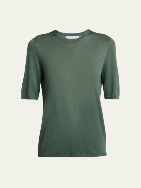 GABRIELA HEARST Chryse Cashmere-Silk Short-Sleeve Sweater
