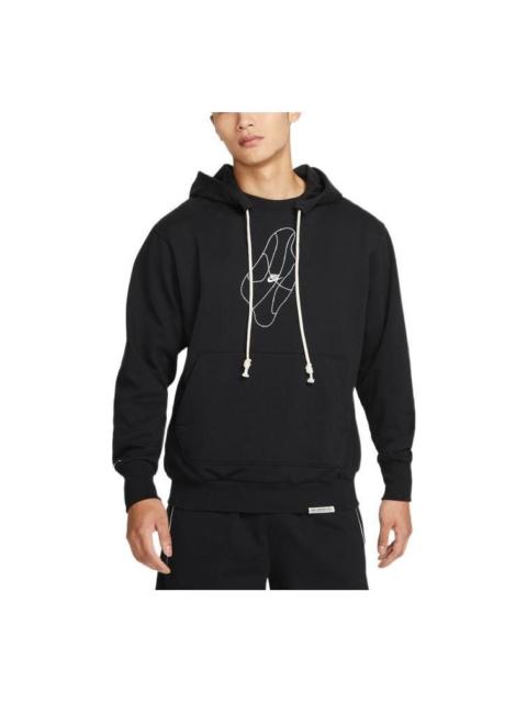 Nike front logo printed hoodie 'Black' DQ6104-010