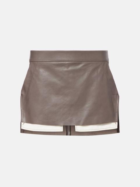 Rick Owens Fog leather miniskirt