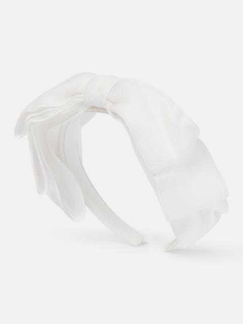 Bridal Katya velvet bow headband