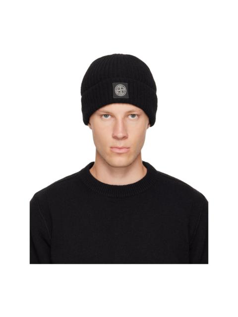 Stone Island Black N100012 Light RWS Geelong Wool Beanie