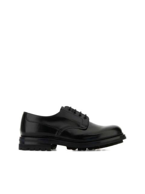 polished leather lace-up shoes