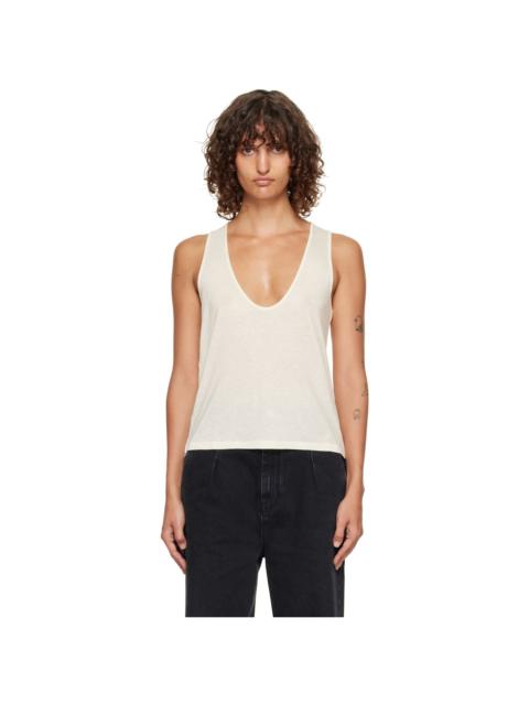 Loulou de Saison Off-White Albia LDS Jersey Tank Top