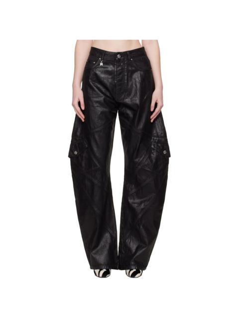 AMIRI Black Waxed Paneled Jeans