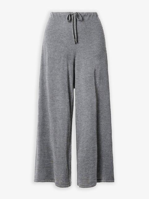 The Row Lanuit grey melange cashmere pants