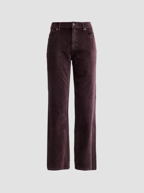 KOBI HALPERIN Women's Ruby Stretch-Velvet Pants - Bordeaux