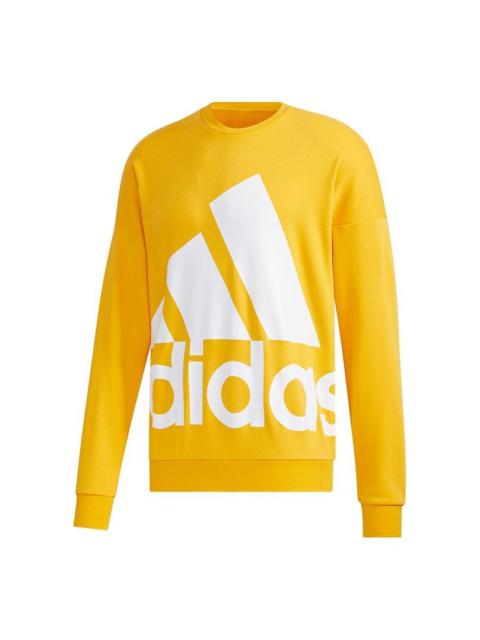 adidas M FAV BL SWT Round Neck Athleisure Casual Sports Pullover Gold Color GK0619