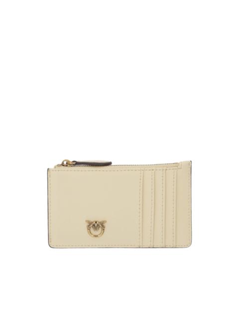 PINKO Airone chevron zip wallet