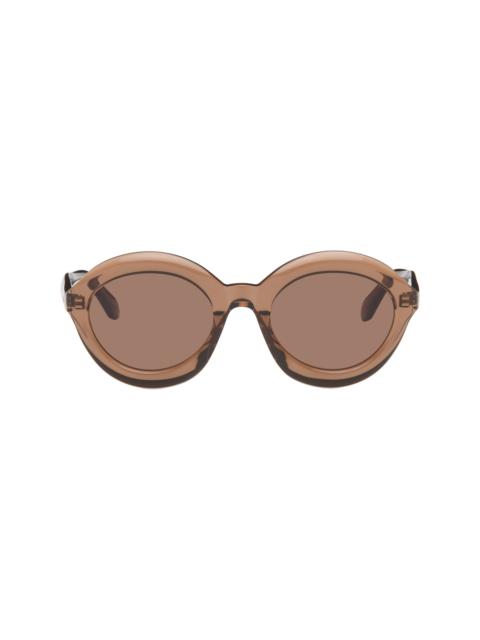 Alaïa Brown Round Sunglasses