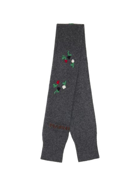 Marni Gray Flowers Scarf